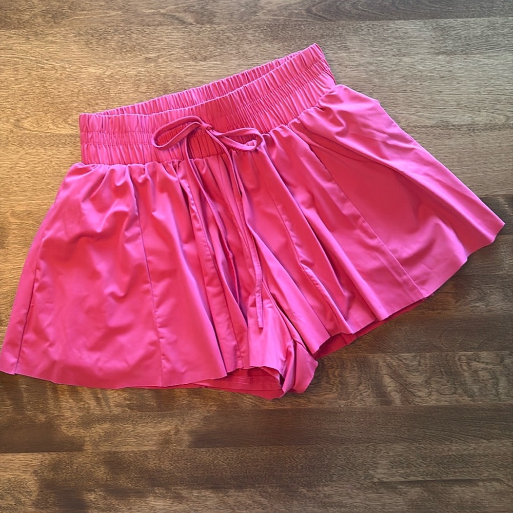 AS Revival Pink Flowy Women's Shorts with built in shorts underneath